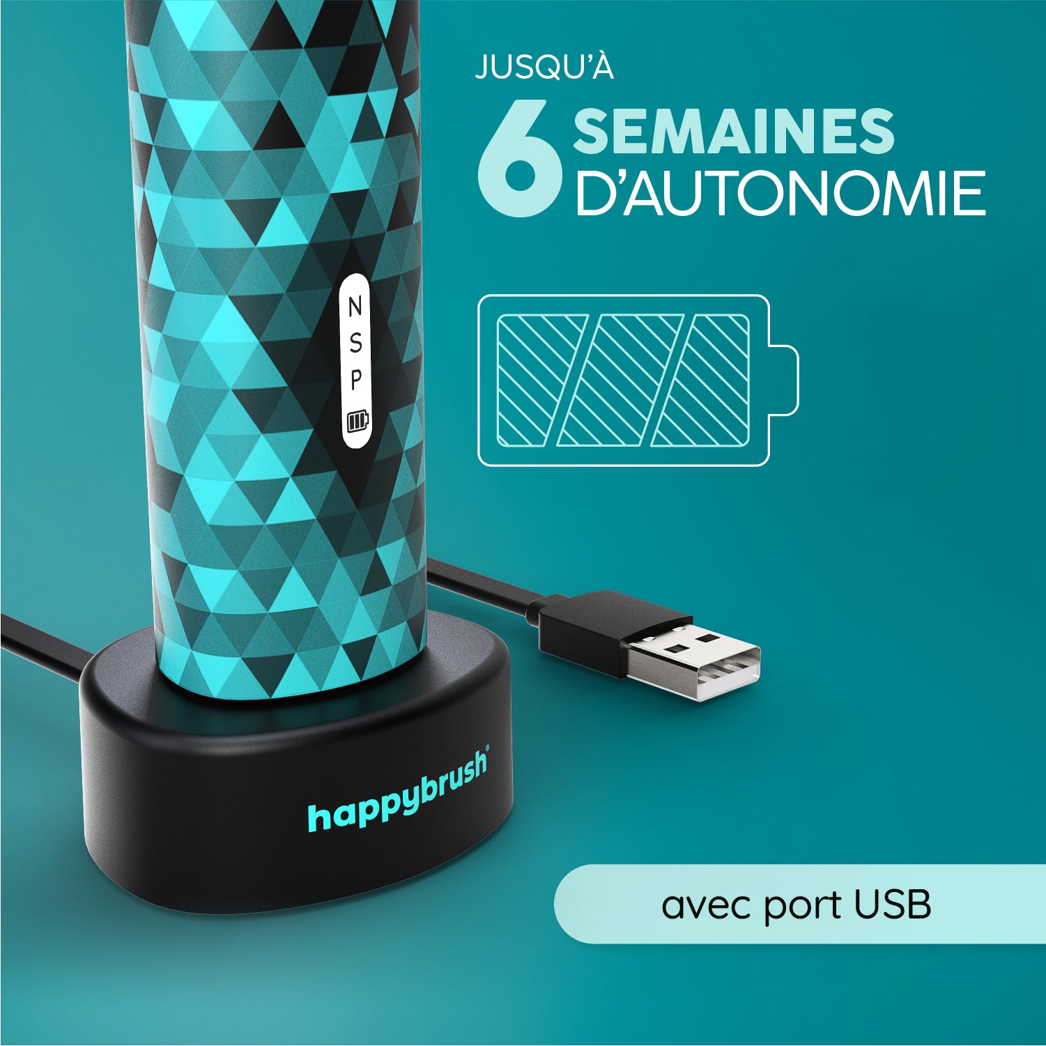 Brosse à Dents Sonique | Eco Vibe 3 Noir | Set M