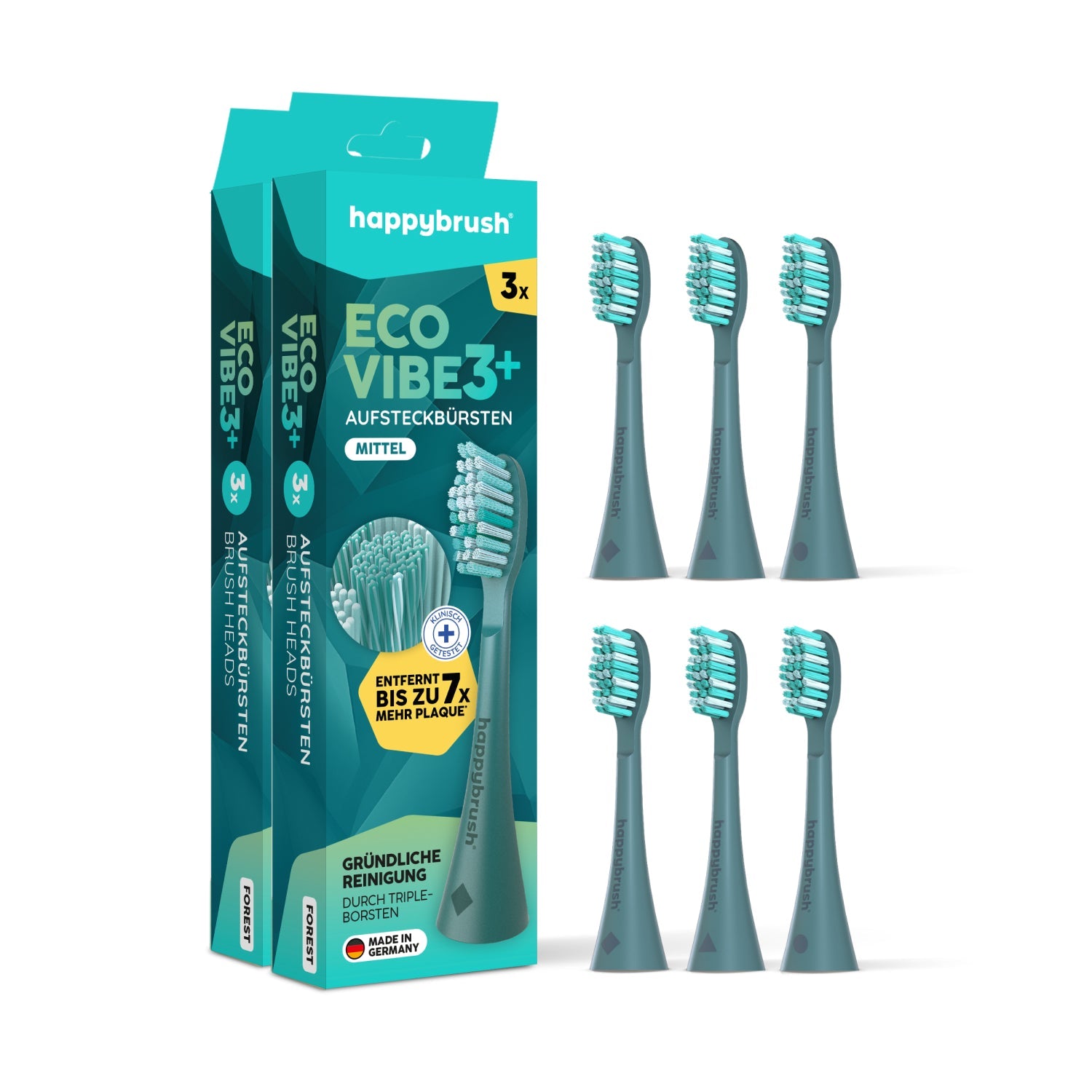 Têtes de brosse Eco Vibe 3+ | Forest