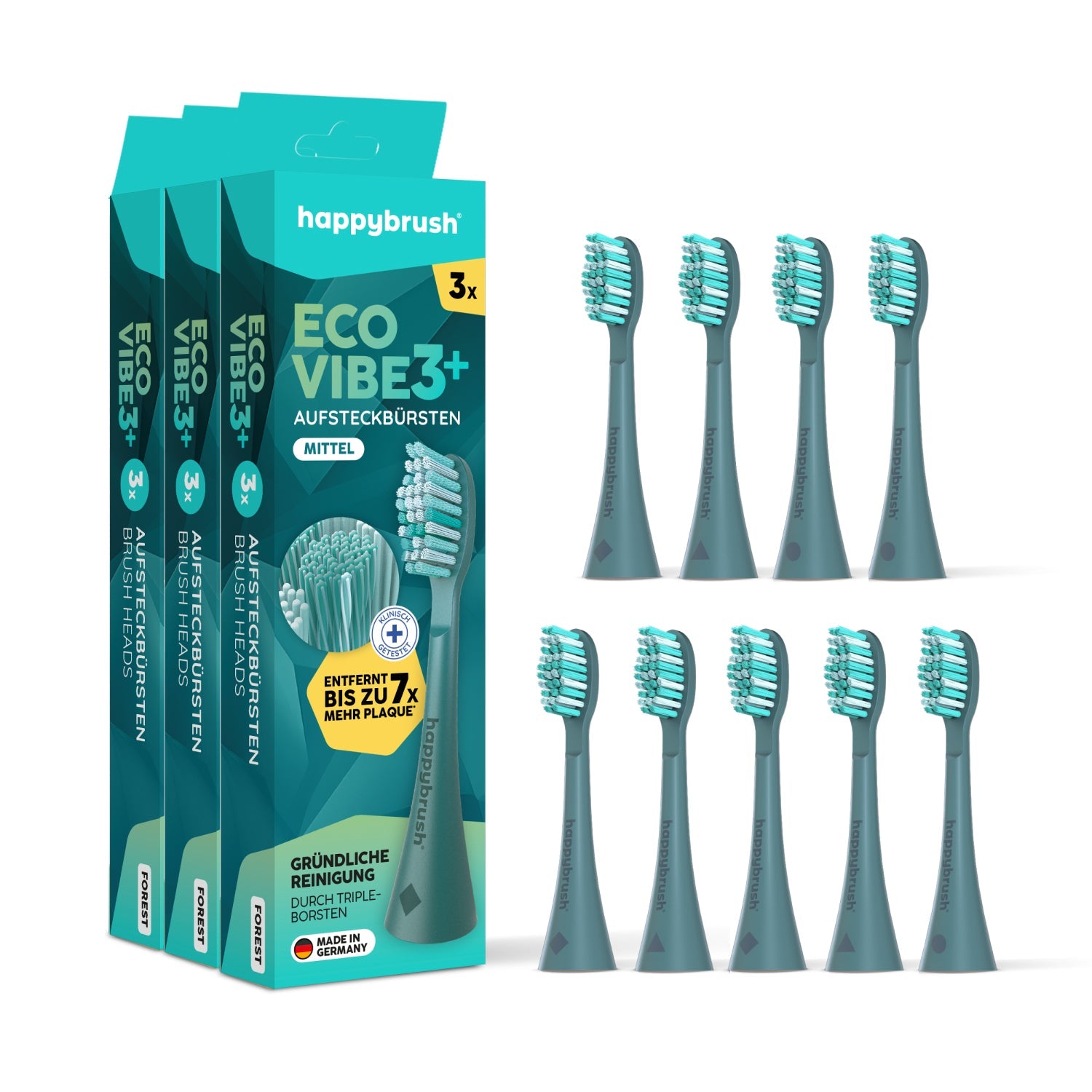 Têtes de brosse Eco Vibe 3+ | Forest