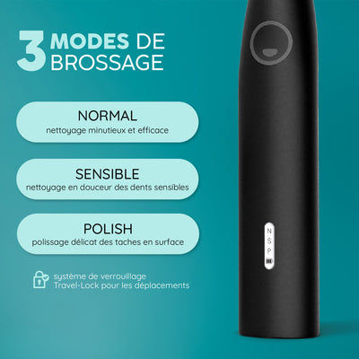 Brosse à Dents Électrique Rotative R2 | AllBlack | Set S