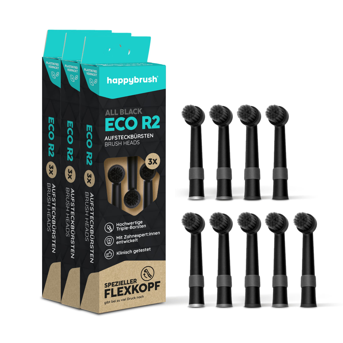 Têtes de brosse Rotative R2 | AllBlack 9x