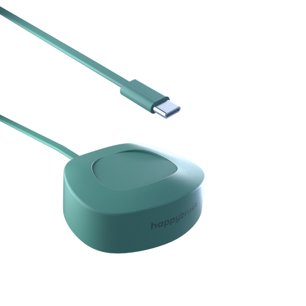 Station de charge happybrush avec câble USB-C coloris Forest pour Eco Vibe 3+