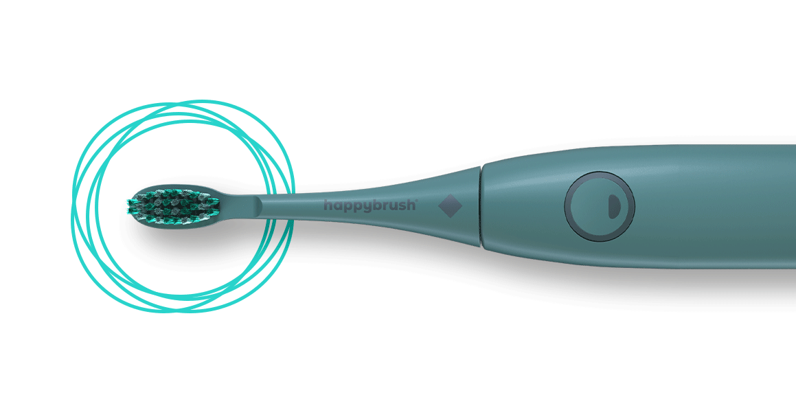 40 000 vibrations par minute de la brosse à dents sonique happybrush Eco Vibe 3+