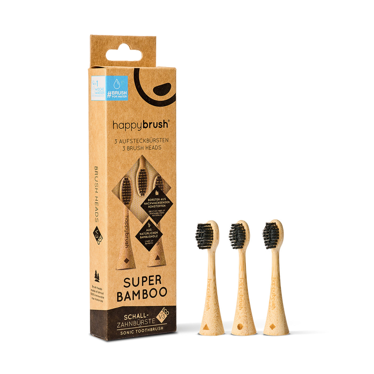 Têtes de brosse Sonique V3 | Bambou 3x